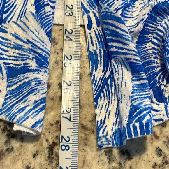 Chico's Womens Seashell Swirl Open Front Cardigan Sweater Poolside Blue Sz 4 NWT - Picture 9 of 9